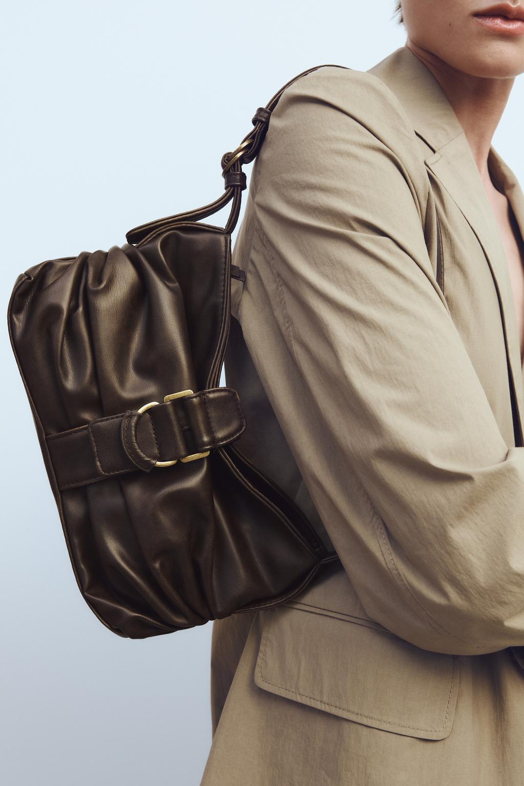 Women's fashionable and versatile armpit bag with buckle decoration shoulder bag