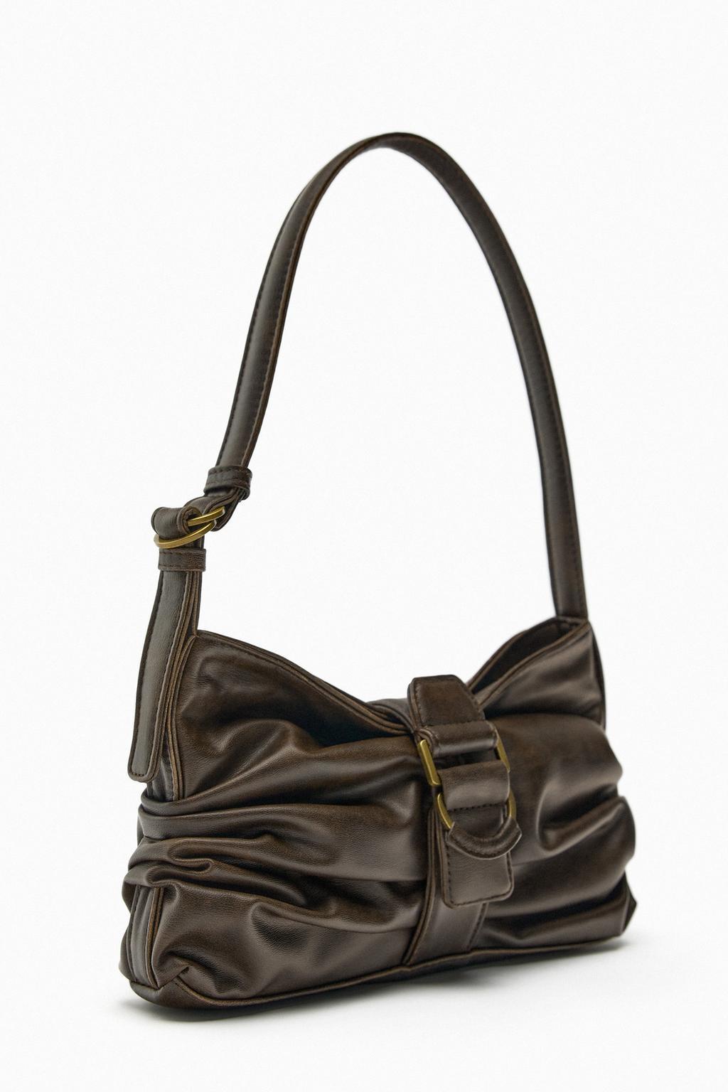 Women's fashionable and versatile armpit bag with buckle decoration shoulder bag