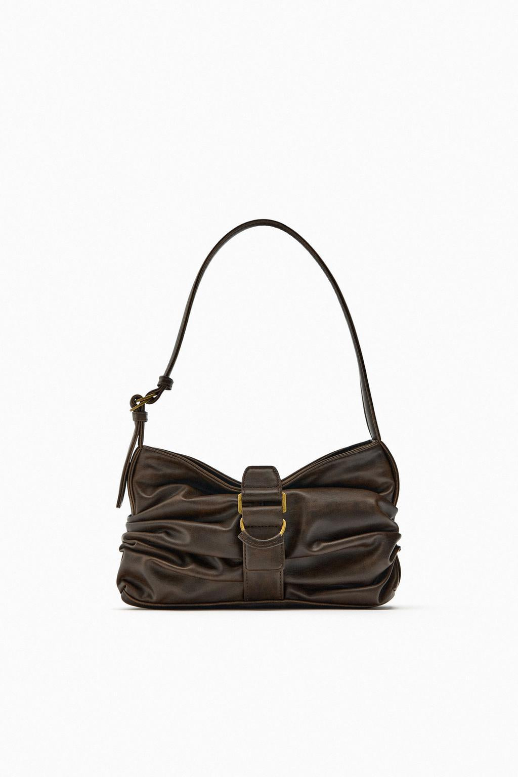 Women's fashionable and versatile armpit bag with buckle decoration shoulder bag